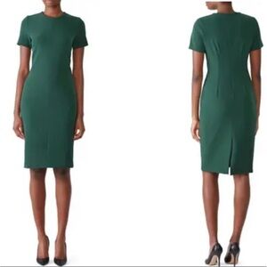 Of/Mercer Emerald Dupont Short Sleeve Sheath Dress, Size 6